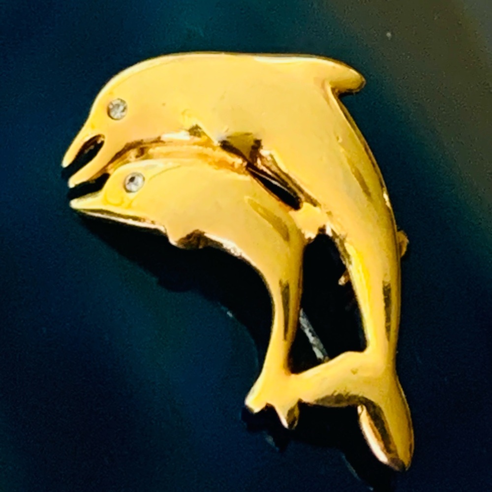 Vintage Golden Dolphin Brooch
